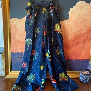 Coniglio Palm Beach Two Panel Wrap Pant Silk Dupioni